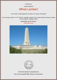 LAMBERT Alfred — Hadleigh Great War Centenary Project