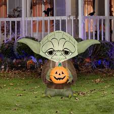 Gemmy Industries Yard Inflatables Yoda With Pumpkin 3 Ft Walmart Com