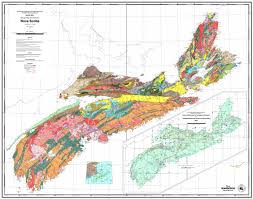 Road map of nova scotia, canada shows where the location is placed. Geological Map Of The Province Of Nova Scotia Novascotia Ca