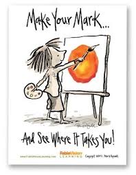 Proudly display this poster featuring an original illustration by Peter H.  Reynolds: Vashti and The Dot. Vashti star… | International dot day, The dot  book, Dot day
