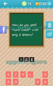 List of clever, tricky questions will have you and your friends scratching your heads and. Riddle Me That Fes Games Riddle 18 How Do You Spell Hard Water With Only 3 Letters Answer Game Help Guru