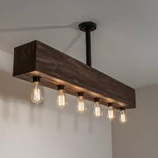 Cool Industrial Rustic Lighting Fixture Wood Beam Ceiling Chandelier Lighting Fixture Etsy Rustic Light Fixtures Rustic Lighting Light Fixtures