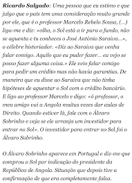 A embaixadora confrontou o atual presidente da república com uma suposta amizade com ricardo salgado. Rui Pinto On Twitter Declaracoes Curiosas E Nunca Desmentidas Do Arguido Ricardo Salgado Acerca Do Amigo Marcelo Rebelo De Sousa E De Alvaro Sobrinho Https T Co Xuyt1pielz Https T Co Fwekxyxult