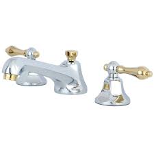 Ks4464al 8 In Widespread Bathroom Faucet Polished Chrome Polished Brass Kingston Brass Bathroom Faucets Widespread Bathroom Faucet