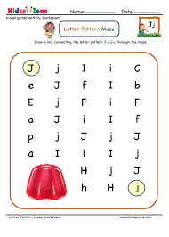 letter j maze worksheet kidzezone