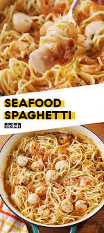 Seafood Spaghetti Tastes Like A Fancy Restaurant Meal Recipe Seafood Recipes Pasta Recipes Seafood Pasta Recipes