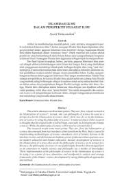 Perintah untuk menuntut ilmu ini merupakan salah satu pusat perhatian islam bagi para pemeluknya. Islamisasi Ilmu Pengetahuan Merupakan Wacana Kontemporer Umat