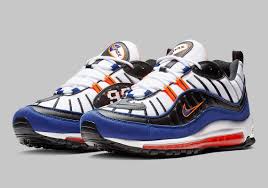 Nike Air Max 98 Cd1536 100 White Deep Royal Blue Total Orange Nike Shoes Air Max Nike Air Max Nike