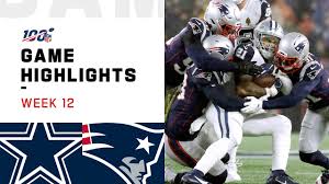 Эта страница о календаре нфл 2020/2021, (американский футбол/сша). Cowboys Vs Patriots Week 12 Highlights Nfl 2019 Youtube