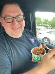 Vegan grocery store with soft serve sundaes nearby