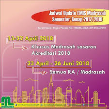 Emispendis.kemenag.go.id/emis_madrasah step update ganjil 2017/2018 prinsip dasar: O Xrhsths Ayo Madrasah Sto Twitter Seiring Dengan Sinkronisasi Antara Emis Dengan Sispena Informasi Penilaian Akreditasi Berbasis Web Milik Ban S M Dirjen Pendis Membuat Edaran Terkait Dengan Jadwal Pemutakhiran Data Emis Madrasah