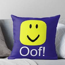 Roblox Oof Noob Big Head Throw Pillow Throw Pillows Pillows Roblox
