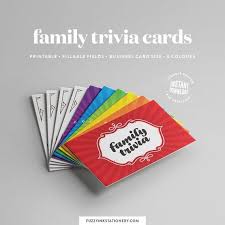 If you can answer 50 percent of these science trivia questions correctly, you may be a genius. Family Reunion Party Games Printable Trivia Question Card Etsy Printable Cards Family Reunion Question Cards