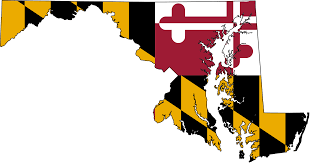 Flag Map Of Maryland Maryland Sticker State Flag Art Maryland Flag