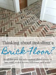 Herringbone Brick Paver Floor Brick Flooring Brick Pavers Brick Tile Floor