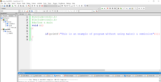 C C Program To Print Hello World Without Using Main And Semicolon Geeksforgeeks