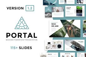 Portal Modern Powerpoint Template Powerpoint Templates Powerpoint Create Powerpoint Template