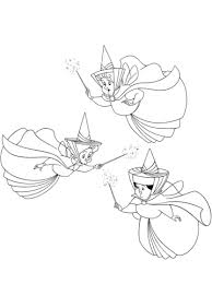 Three Good Fairies Flora Fauna And Merryweather Coloring Page Sleeping Beauty Fairies Fairy Coloring Pages Sleeping Beauty Coloring Pages