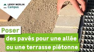 Comment Poser Des Paves Pour Une Allee Ou Une Terrasse Pietonne Youtube