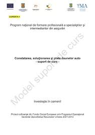 Cursuri de resurse umane in timisoara adresate persoanelor care doresc sa se formeze si sa se perfectioneze in acest domeniu. Model Suport Curs Institutul De Management In Asigurari