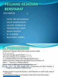 Soal dan pembahasan peluang kejadian bersyarat. Peluang Kejadian Bersyarat Pdf