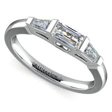 Baguette Diamond Wedding Ring In White Gold 1 2 Ctw