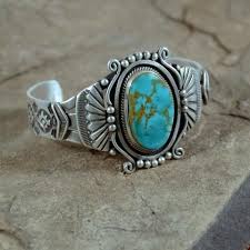 Archive Vintage Geneva Ramone Navajo Sterling Silver Turquoise Bracele Turquoise Jewelry Native American Silver Turquoise Jewelry Turquoise Jewelry