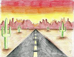 Simple Desert Landscape Colored Pencil Desert Landscape Art Landscape Art Lessons Landscape Drawing Easy Come see his colored pencil drawings that often blend. simple desert landscape colored pencil