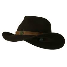 Wool Felt Cowboy Hat With Distressed Leather Band Dark Brown Cowboy Hats Leather Cowboy Hats Felt Cowboy Hats