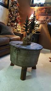 27 Adorable Reused And Repurposed Galvanized Tub And Bucket Ideas To Bring Country Into Your Home Coffee Table Farmhouse Primitive Decorating Decor