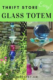 This diy stair step vertical garden is really easy to build and it gives you loads of planting space. Easy Diy Glass Garden Art Totem Fiberartsy Com