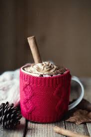 Hiver Froid Tasse Tricot Rouge Chocolat Chaud Maison Cafe De Noel Citation Chocolat