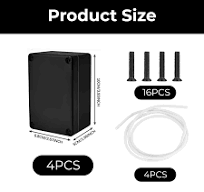 Caja De Derivación Exterior IP65 - Carcasa Industrial Vacía De Plástico  ABS, Blanca, Estanca