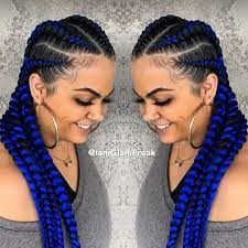 730 Likes 7 Comments Glamfreak Iamglamfreak On Instagram Blue Hair Vibes Glam Braids Glamfreak Cainrow Hairstyles Hair Styles Cornrow Hairstyles