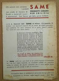 588 offerte di lavoro ufficio tecnico a treviglio. Documents And Other Paper Items Materiali Edili Volantino Pubblicitario Same Milano Anni 50