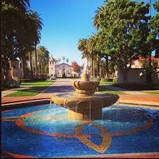 The Palm Drive Fountain Leading Up To The Mission Church Is Now Running Beautifulscu Paola Flores Doo Santa Clara University Santa Clara San Jose California