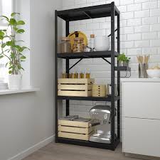 In short, mdf and particle board are affordable materials that maintain durability the kitchen installer (recommended by ikea and ordered through ikea) kept on trying to hide damaged components, for example, by putting a spice rack over a. Bror Shelving Unit Black Ikea