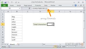 Excel Array Formula Exceljet