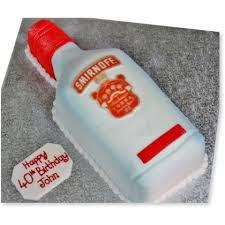 The cake shape is also appropriate for a groom's cake at a wedding reception and may be altered to appear as a beer bottle. Vodka Bottle Birthday Cake