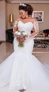2020 New Luxury Mermaid Wedding Dresses Sheer Neck Illusion Black Wedding Dresses Sheer Wedding Dress Fit And Flare Wedding Dress
