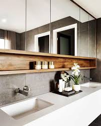 I M Always A Fan Of Having The Warmth And Texture Of Timber In Bathrooms Such A Gorgeous C Farmhouse Bathroom Mirrors Bathroom Mirror Design Bathroom Styling