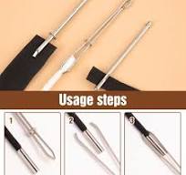 DIY Rope Threader Clips 4-Piece Set - Stainless Steel Drawstring Threader  Tools For Clothing