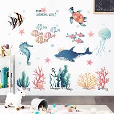 The Under Sea World Wall Decals The Treasure Thrift Kids Wall Decals Wallpaper Walls Decor Wall Decals For Bedroom