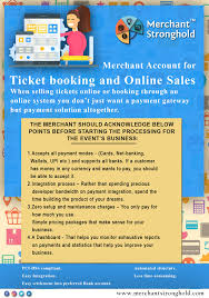 Online Sales And Ticket Booking Merchant Account Business Bank Account Credit Card Online Merchant Account