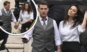 Impossible movie, due out next. Mission Impossible 7 Tom Cruise And Hayley Atwell Handcuffed On Set Daily Mail Online
