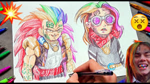 Draw another small circle at the far right for the back. How To Draw 6ix9ine Cartoon