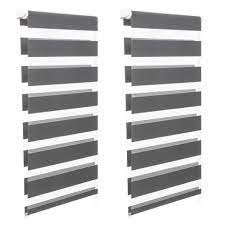 Stores Enrouleurs Jour Nuit Pas Cher Gris 55 X 170 Cm Lot De 2 Id Market