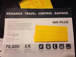 Ink plus is a line of credit cards specifically for small businesses. Targeted 70 000 Point Chase Ink Plus Million Mile Secrets