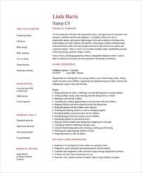 Free 6 Sample Nanny Resume Templates In Pdf Ms Word
