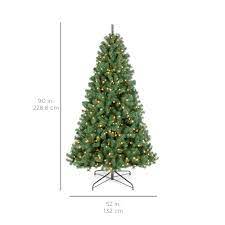 Best Choice Products Clear Led Green Prelit Spruce Instant No Fluff Artificial Christmas Tree With 550 Led Lights Including 1 346 Tips 7 5 Walmart Com